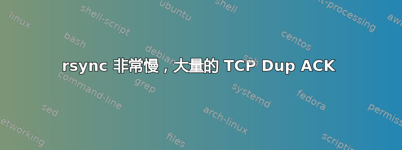 rsync 非常慢，大量的 TCP Dup ACK