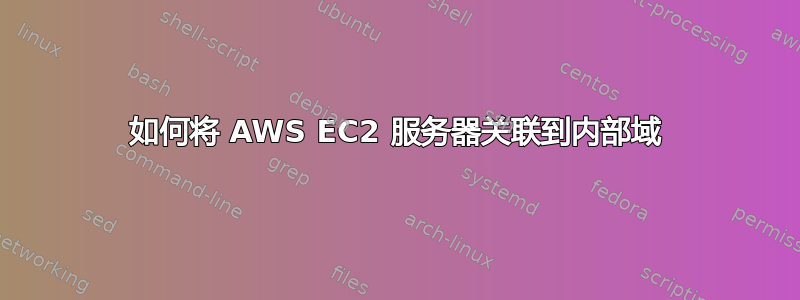 如何将 AWS EC2 服务器关联到内部域