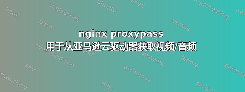 nginx proxypass 用于从亚马逊云驱动器获取视频/音频