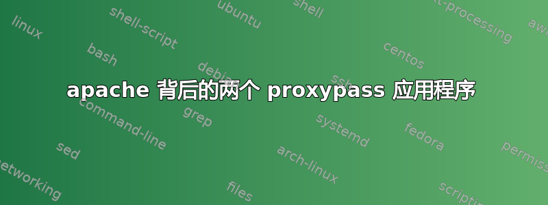 apache 背后的两个 proxypass 应用程序