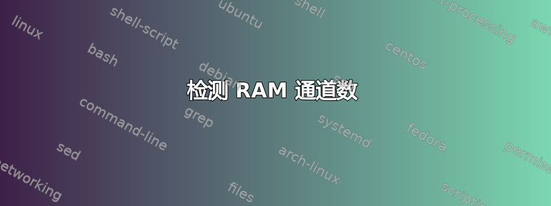 检测 RAM 通道数