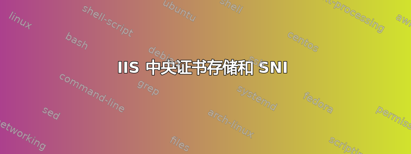 IIS 中央证书存储和 SNI