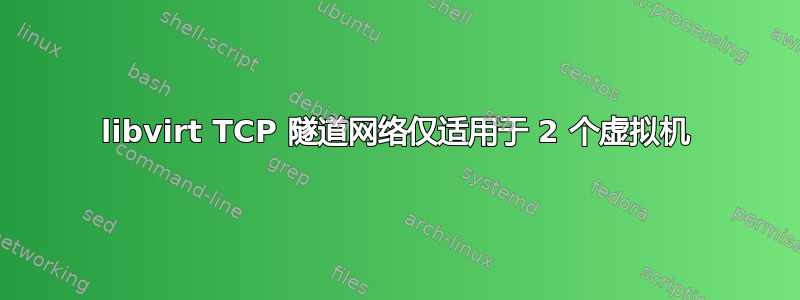 libvirt TCP 隧道网络仅适用于 2 个虚拟机