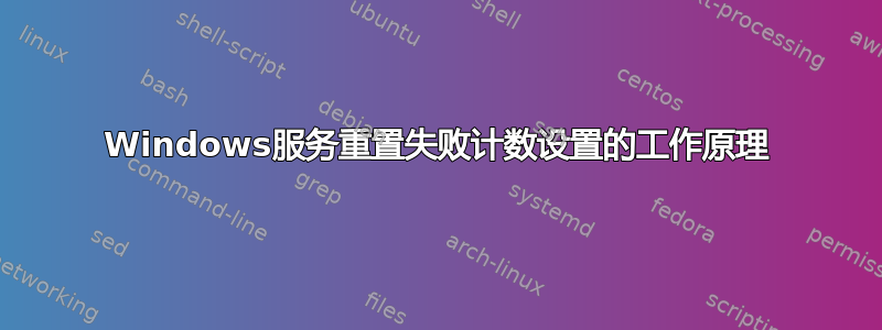 Windows服务重置失败计数设置的工作原理