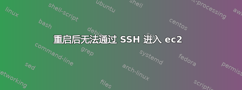 重启后无法通过 SSH 进入 ec2 