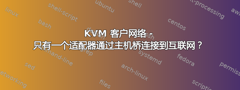 KVM 客户网络 - 只有一个适配器通过主机桥连接到互联网？