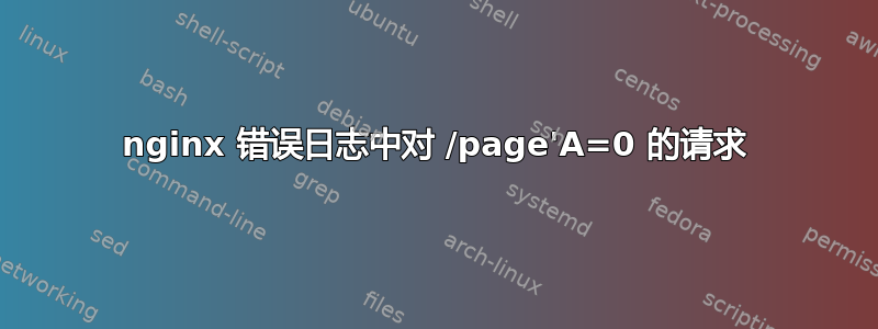 nginx 错误日志中对 /page'A=0 的请求