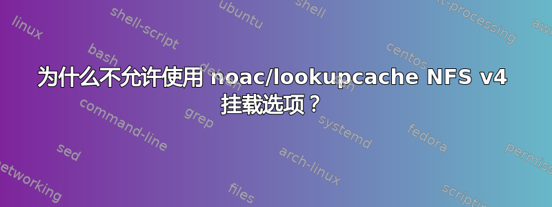 为什么不允许使用 noac/lookupcache NFS v4 挂载选项？