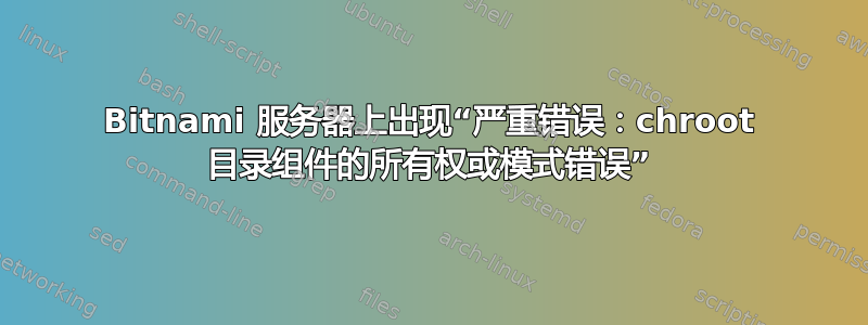 Bitnami 服务器上出现“严重错误：chroot 目录组件的所有权或模式错误”