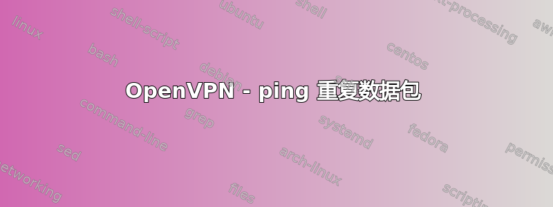 OpenVPN - ping 重复数据包