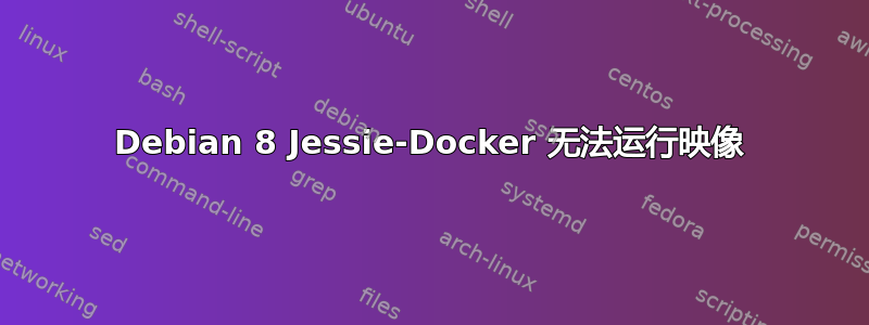 Debian 8 Jessie-Docker 无法运行映像