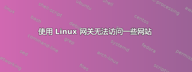 使用 Linux 网关无法访问一些网站