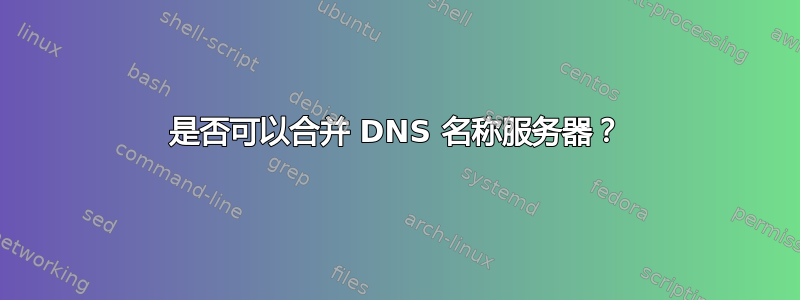 是否可以合并 DNS 名称服务器？