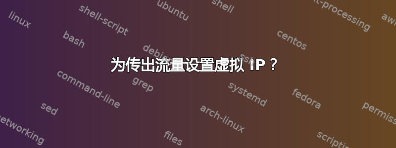 为传出流量设置虚拟 IP？