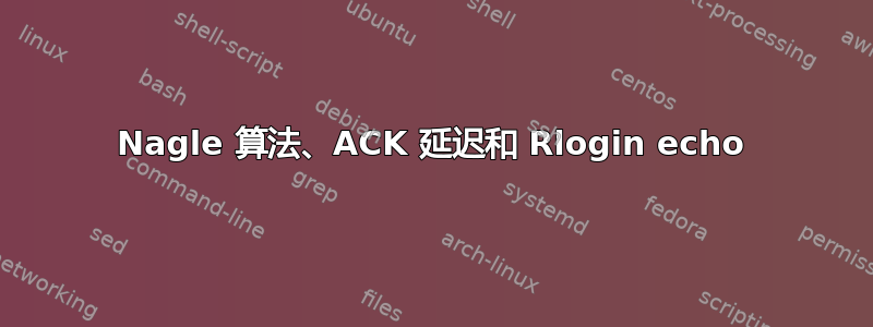 Nagle 算法、ACK 延迟和 Rlogin echo