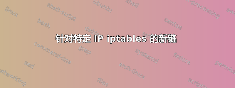 针对特定 IP iptables 的新链