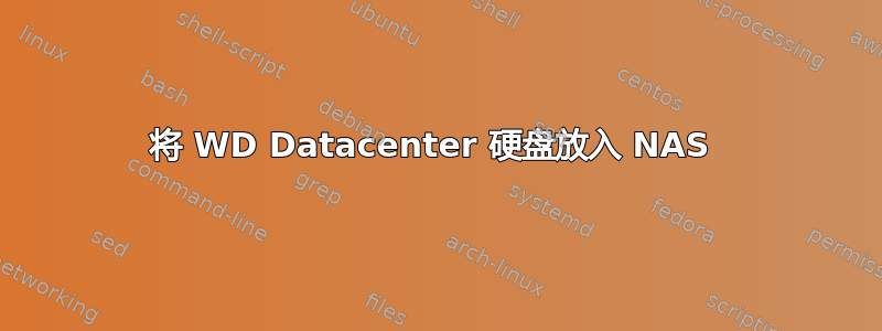 将 WD Datacenter 硬盘放入 NAS 