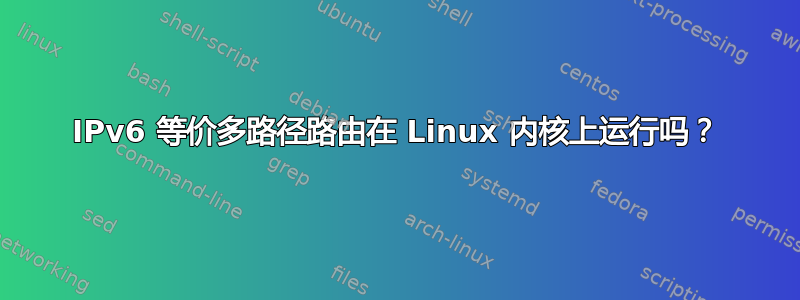 IPv6 等价多路径路由在 Linux 内核上运行吗？