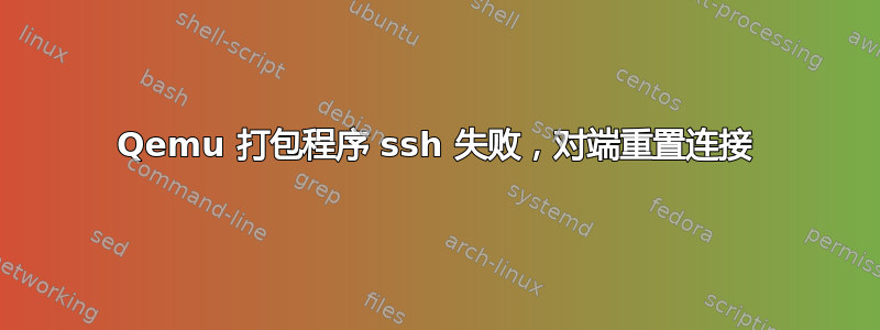 Qemu 打包程序 ssh 失败，对端重置连接