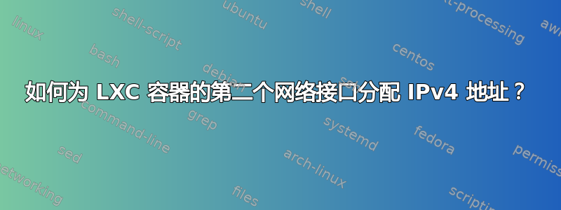 如何为 LXC 容器的第二个网络接口分配 IPv4 地址？