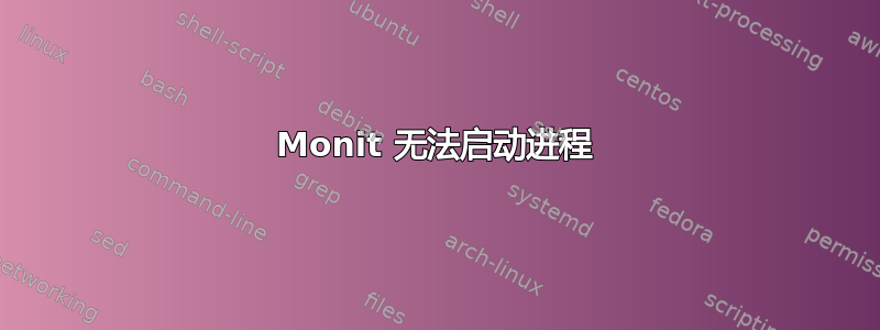 Monit 无法启动进程