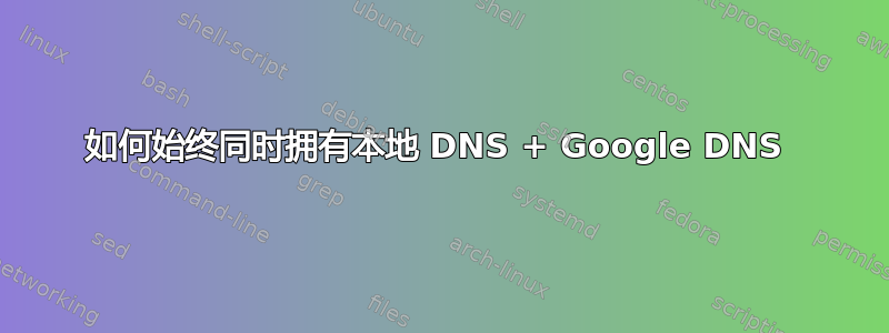 如何始终同时拥有本地 DNS + Google DNS 