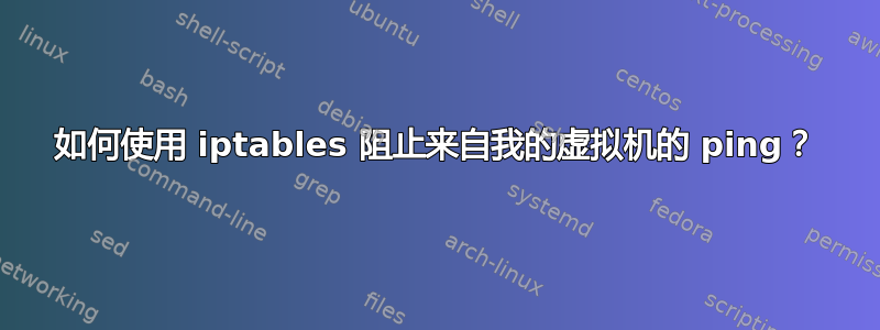 如何使用 iptables 阻止来自我的虚拟机的 ping？