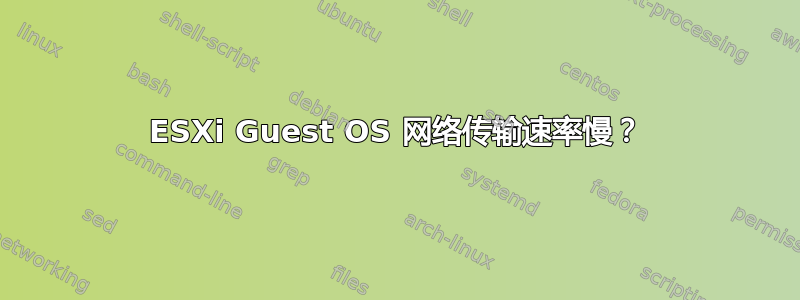 ESXi Guest OS 网络传输速率慢？