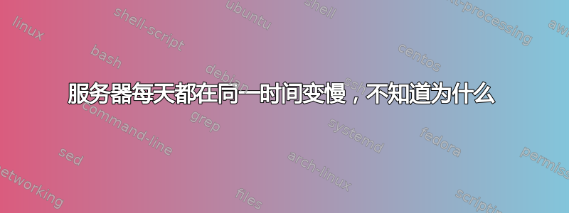 服务器每天都在同一时间变慢，不知道为什么