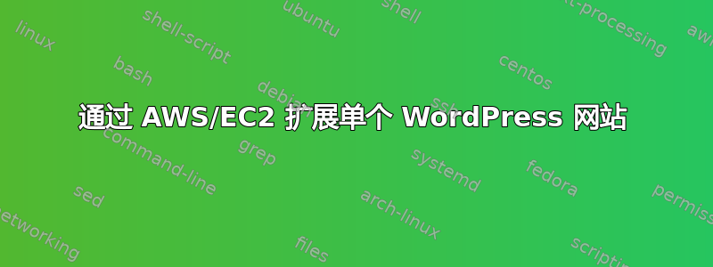 通过 AWS/EC2 扩展单个 WordPress 网站