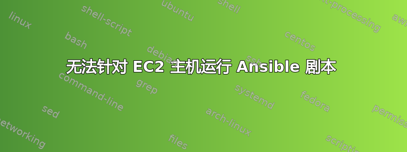 无法针对 EC2 主机运行 Ansible 剧本