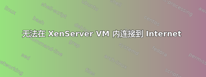 无法在 XenServer VM 内连接到 Internet