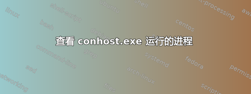 查看 conhost.exe 运行的进程