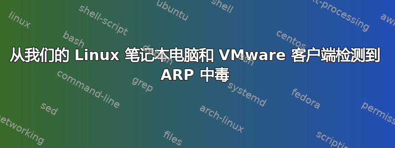 从我们的 Linux 笔记本电脑和 VMware 客户端检测到 ARP 中毒