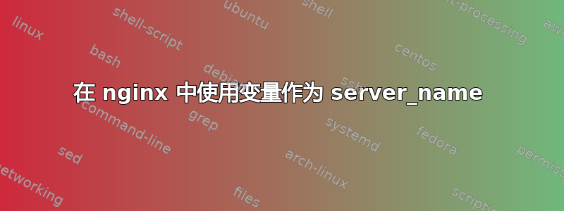 在 nginx 中使用变量作为 server_name