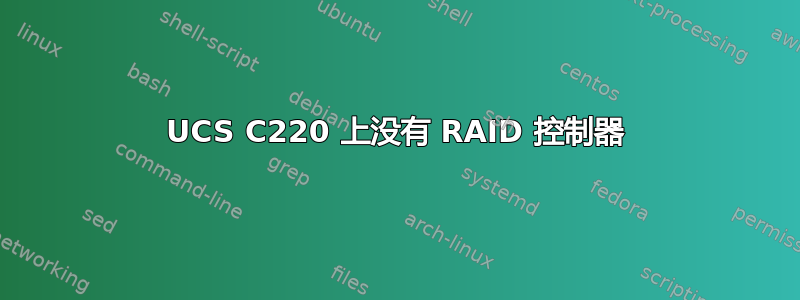 UCS C220 上没有 RAID 控制器