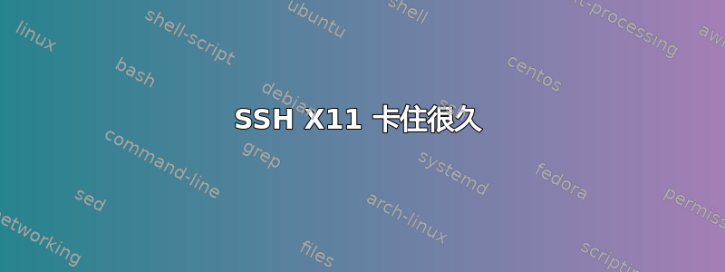 SSH X11 卡住很久