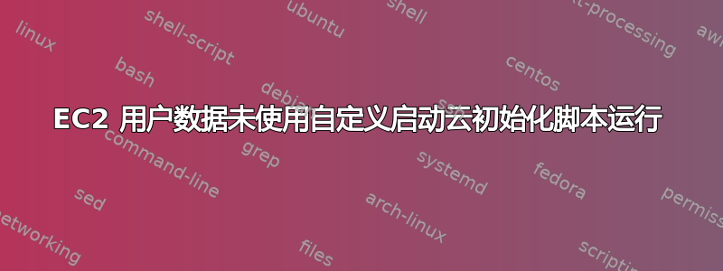 EC2 用户数据未使用自定义启动云初始化脚本运行