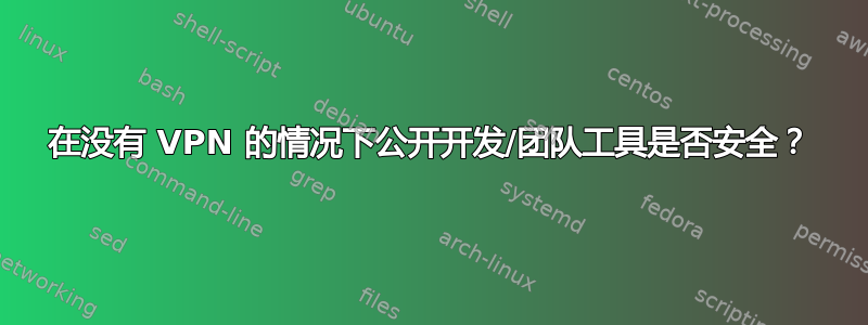 在没有 VPN 的情况下公开开发/团队工具是否安全？