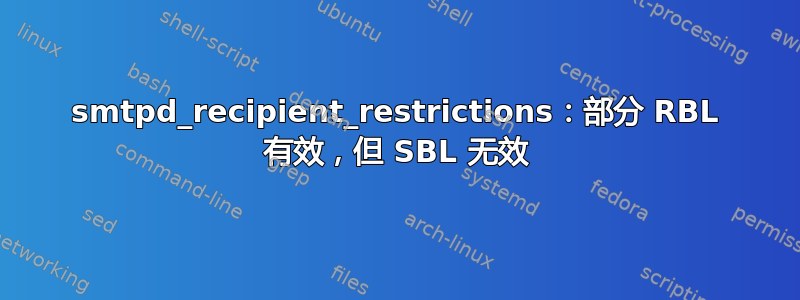 smtpd_recipient_restrictions：部分 RBL 有效，但 SBL 无效