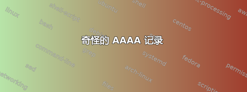 奇怪的 AAAA 记录