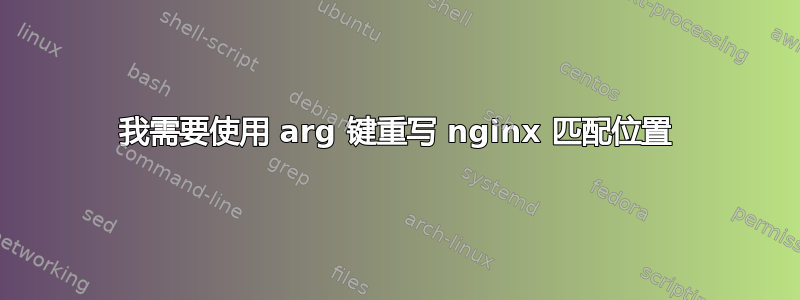 我需要使用 arg 键重写 nginx 匹配位置