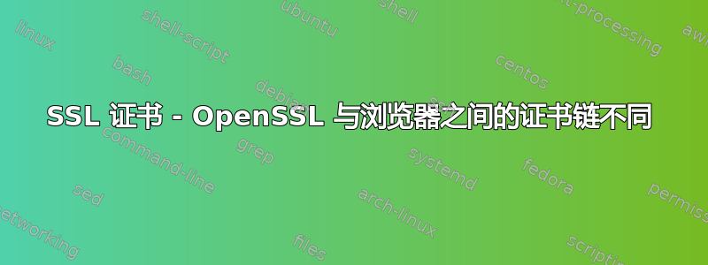 SSL 证书 - OpenSSL 与浏览器之间的证书链不同