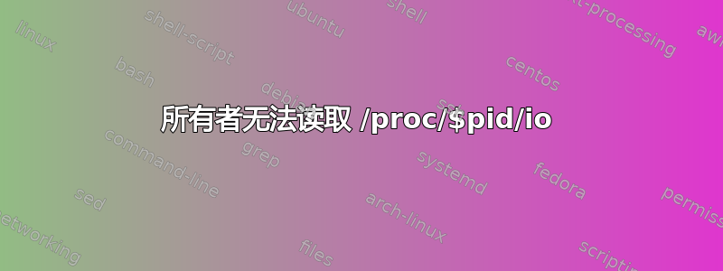 所有者无法读取 /proc/$pid/io