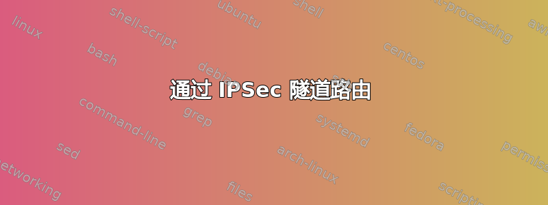 通过 IPSec 隧道路由