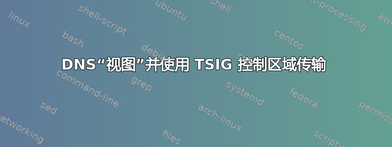 DNS“视图”并使用 TSIG 控制区域传输