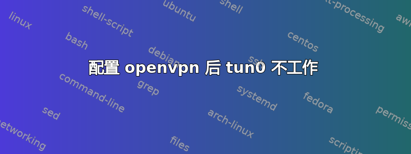 配置 openvpn 后 tun0 不工作