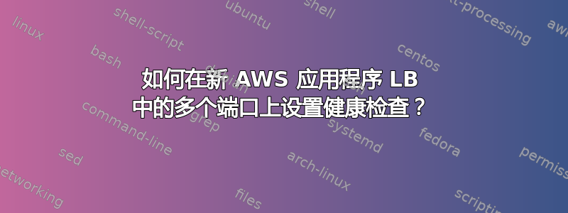 如何在新 AWS 应用程序 LB 中的多个端口上设置健康检查？