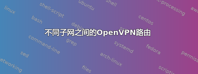 不同子网之间的OpenVPN路由