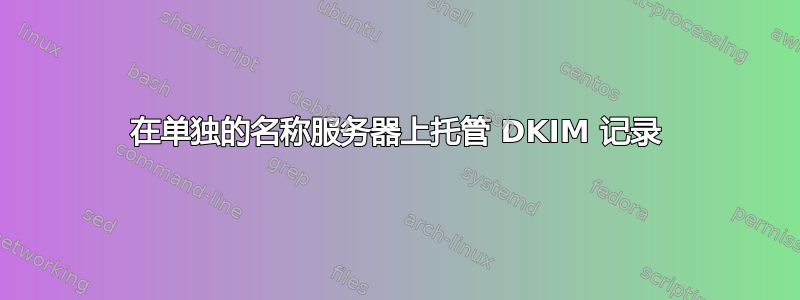 在单独的名称服务器上托管 DKIM 记录